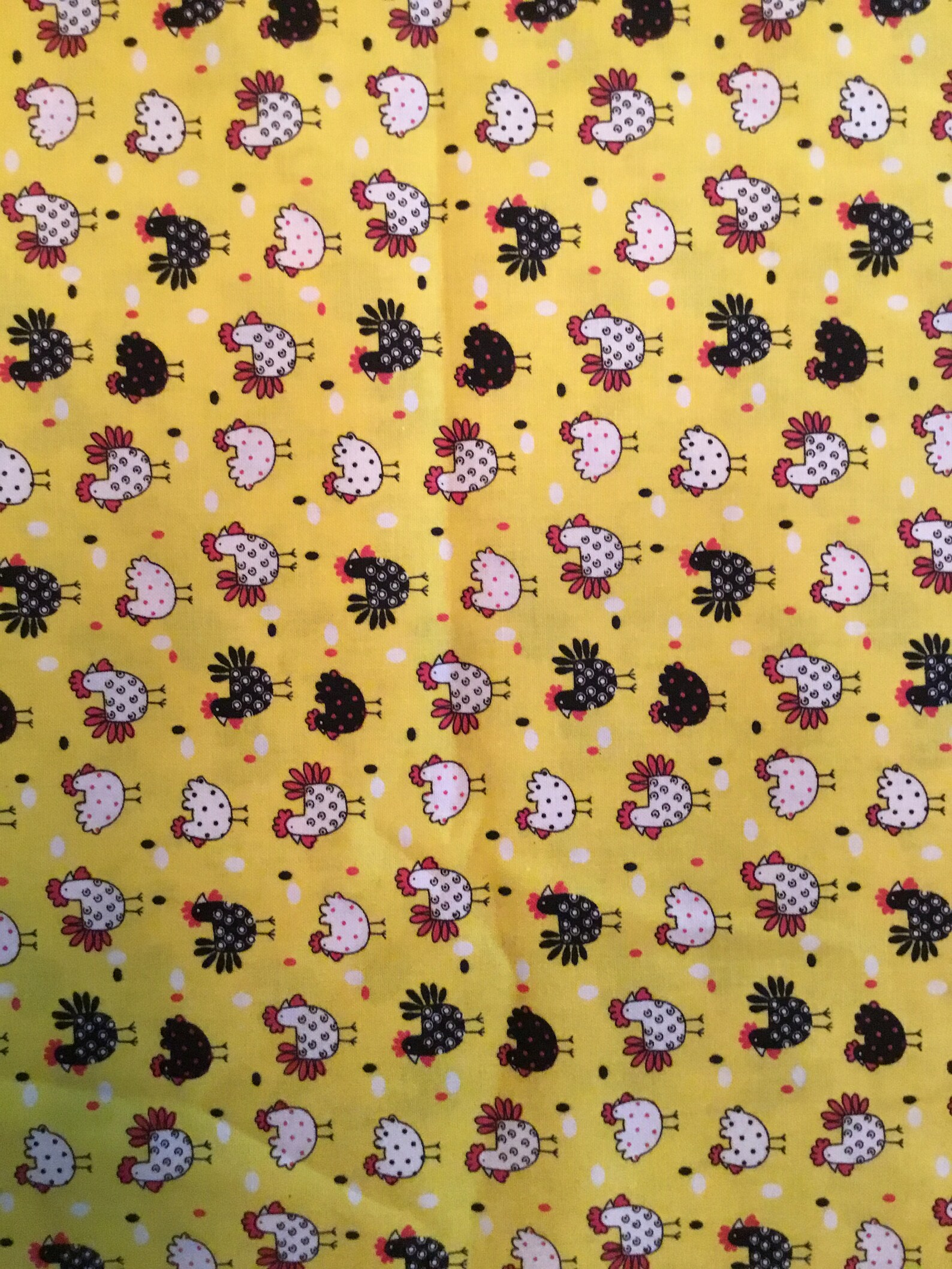 Chicken Fabric Cute Chicken Fabric Barnyard Animal Print Etsy