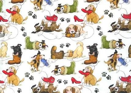 Playful Pups Susan Winget Fabric Forsprings Creative, 100% Cotton ...