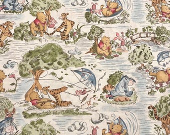 Winnie the Pooh Day in the Park light tan fabric, Springs Creative for Disney, 100% cotton, quilting, SOLD by 1/2 Yard continuous cuts