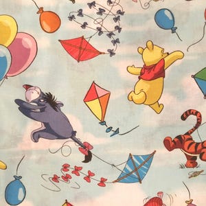 Pooh Balloon Friends, Winnie the Pooh, Springs Creative fabric, 100% cotton, quilting, SOLD by HALF YARDS in one continuous piece.