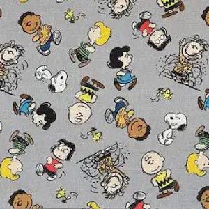 Peanuts Gang Fabric, Springs Creative, Snoopy, Charlie Brown, Lucy, 100% cotton fabric, quilting, sewing, SOLD by 1/2 YARD Continuous Cuts