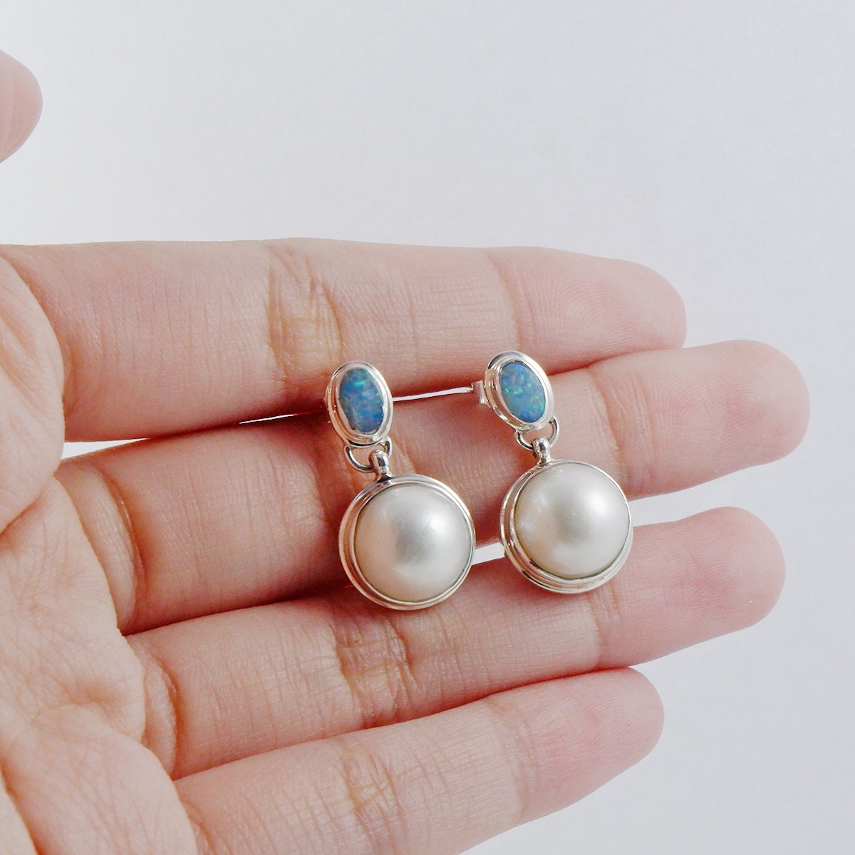 Beautiful dangle drop stud earrings with genuine Australian Etsy