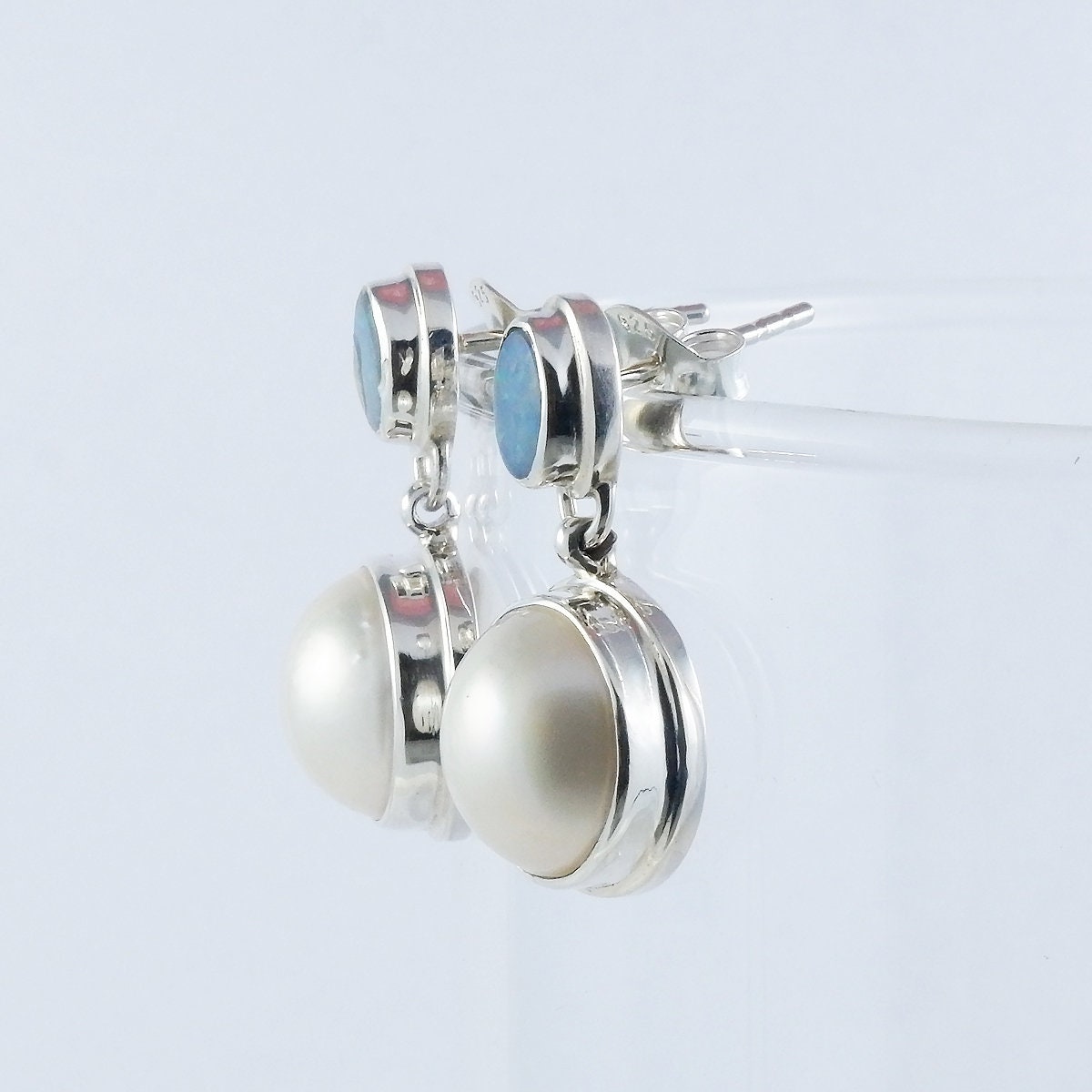 Beautiful dangle drop stud earrings with genuine Australian Etsy