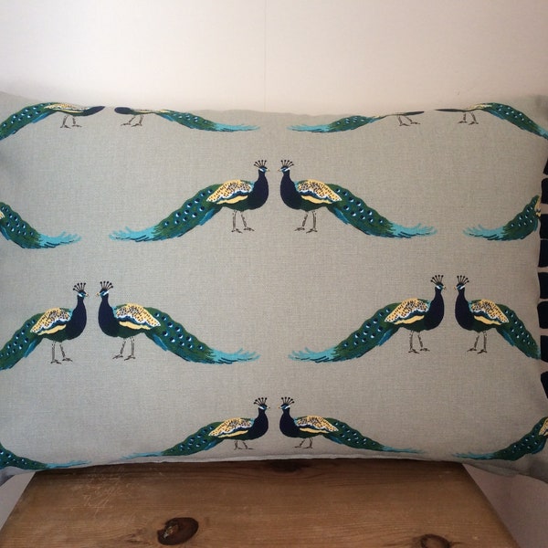 Peacock Cushion Etsy UK