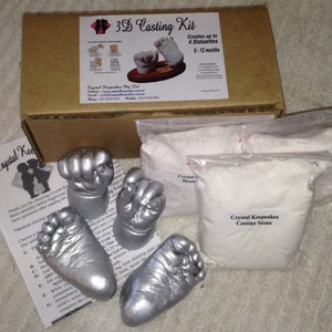 Baby Hand/Foot Casting Kit - 100% Safe. Creates up to 4 castings