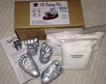 Baby Hand/Foot Casting Kit - 100% Safe. Creates up to 4 castings