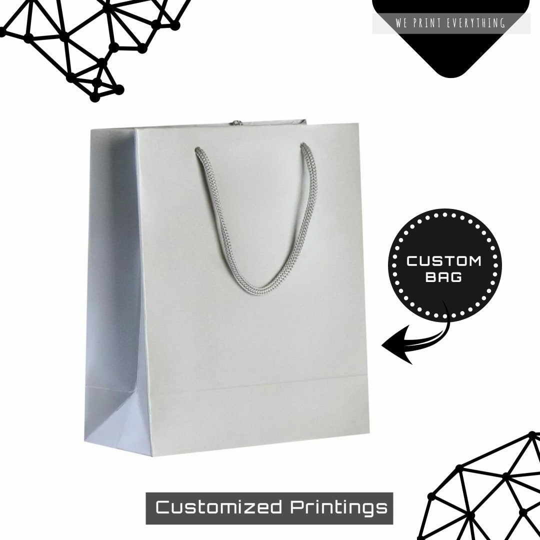 White Kraft shopping bags 8x4.5x10.5 inch