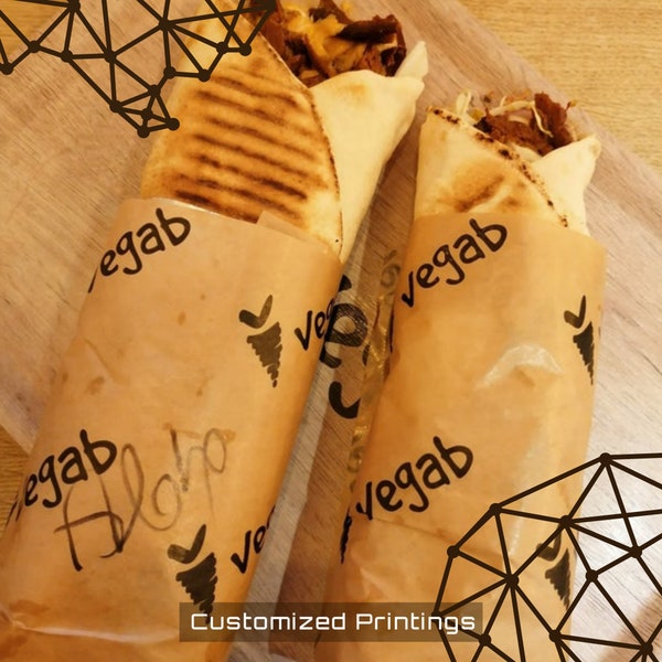 60+ gsm Multicolor customized Paper for Shawarma hotdog food wrapping - Moisture Grease Resistant - Wrapping Paper for Sandwich - Hamburger