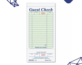 Guest Check Books for Restaurants: Effortless Organization of Orders and Transactions with Our Printing Services!