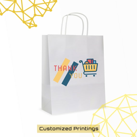 Customized Multicolor Reusable Shopping Art Paper Bags, Personalized Kraft  Paper Wholesale Grab Bag With Logo Image for Branding 