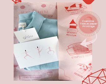 Soft tissue paper, perfect for shirt wrapping and in-store packing, Elevate your brand presentation with personalized packaging