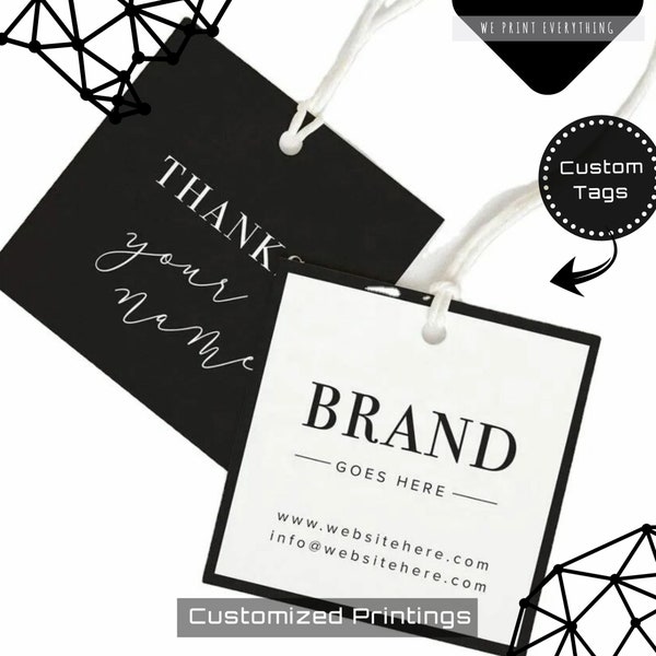 Wholesale Custom Multicolor Logo Text Hang Tags for Clothing Products: Personalized Branding Solutions