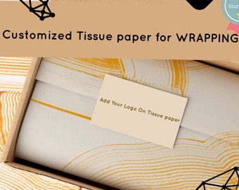 Premium Branded Customized design logo Wrapping tissue Paper Sheets, Multi-color Prints Recyclable Gift Idea Wrap Paper for food and packing