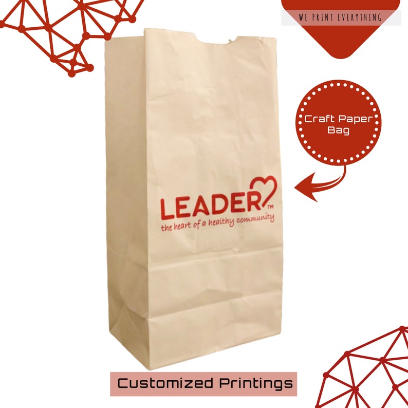 Wholesale Personalized Color Printed Pharmacy Prescription Grocery Bags 16X7X10 Inches image 1