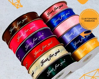 Custom text  Ribbon for Business Branding, Wedding Gift Wrap, Gifts, and Events – Featuring Custom Sizes and Colorful Ribbons