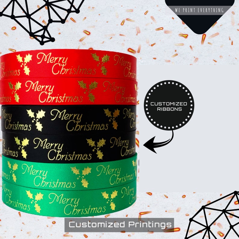 Personalized Business Branded Ribbon: 100 Meters for Wedding Giftwrap Custom Print with Your Text, Date, and Logo in Various Sizes 画像 3