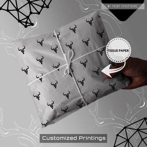 500pcs Premium Branded Customized Design Logo Wrapping Tissue Paper  Business Restaurants, Markhor Product Packing Wrap Tissue Paper Sheet 