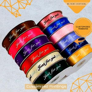 Explore unique ribbon styles, Customize sizes with personalized cotton tape add your name, image, text, and logo for a special touch image 2