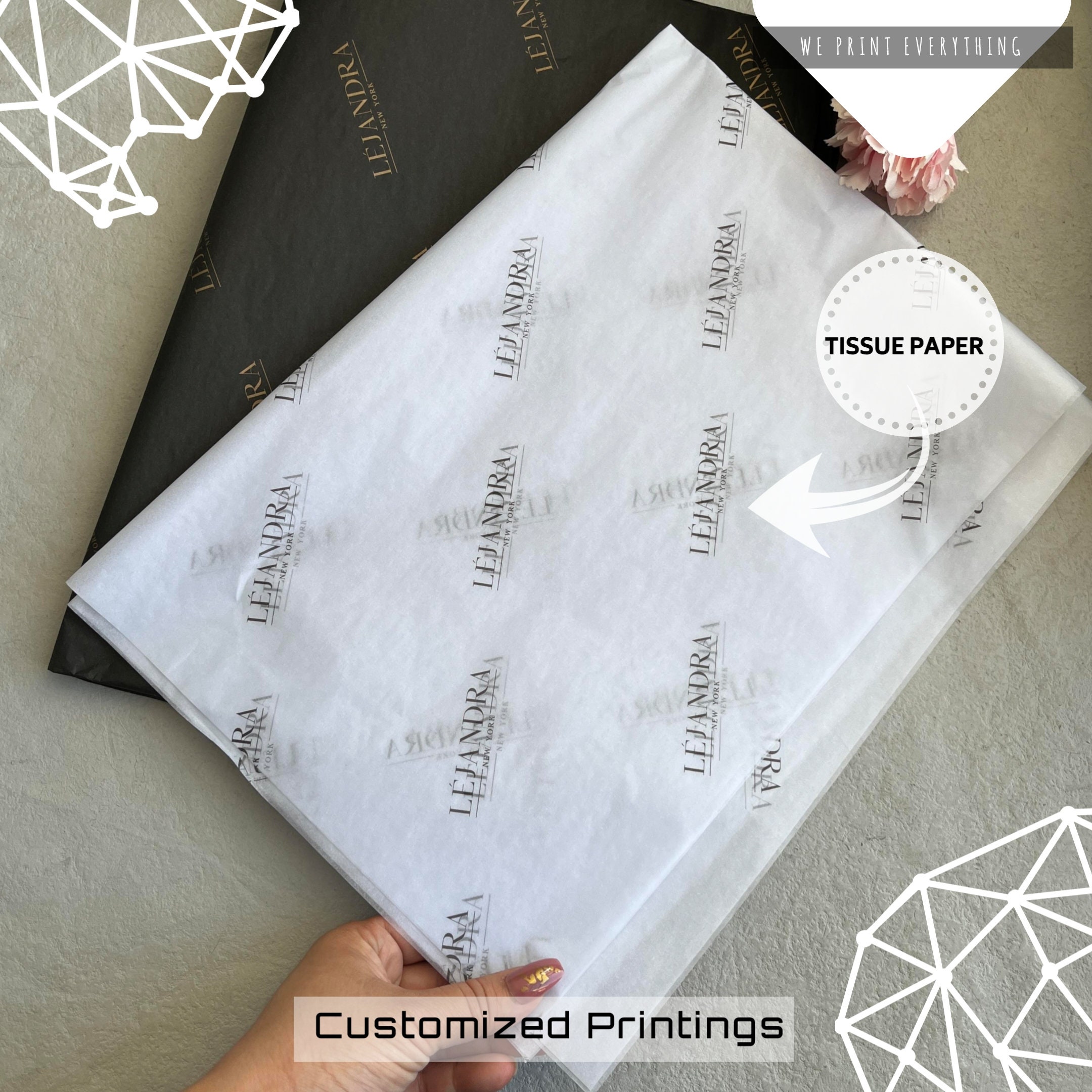 Personalized Tissue Paper, Custom Logo Tissue Paper, Custom Tissue