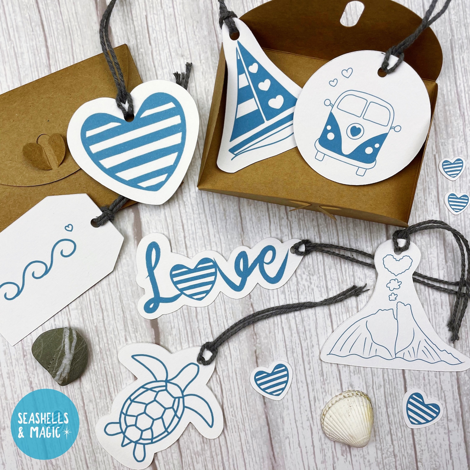 Beach Themed Gift Tags Mixed or Individual Designs Per Pack Etsy