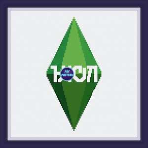 May include: A green diamond-shaped logo with the word "THE" in white letters inside. The logo is on a white background with a small circle in the bottom left corner that says "PDF PATTERN".