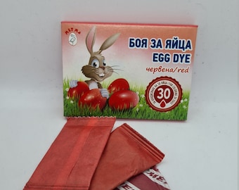 3 Sachets Red Red & Wine Red Paint Dye for Decorating Easter Egg Fancy Art Craft 30 Colourful Eggs
