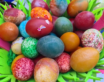 6 Colours Paint Dye for Decorating Easter Egg Fancy Art Craft Pysanky 60 Colourful Eggs -  Red, Green, Orange, Yellow, Purple, Blue