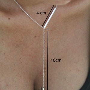 Gold Bar Lariat, Gold Lariat Necklace, Gold Delicate Y Necklace, Gold ...