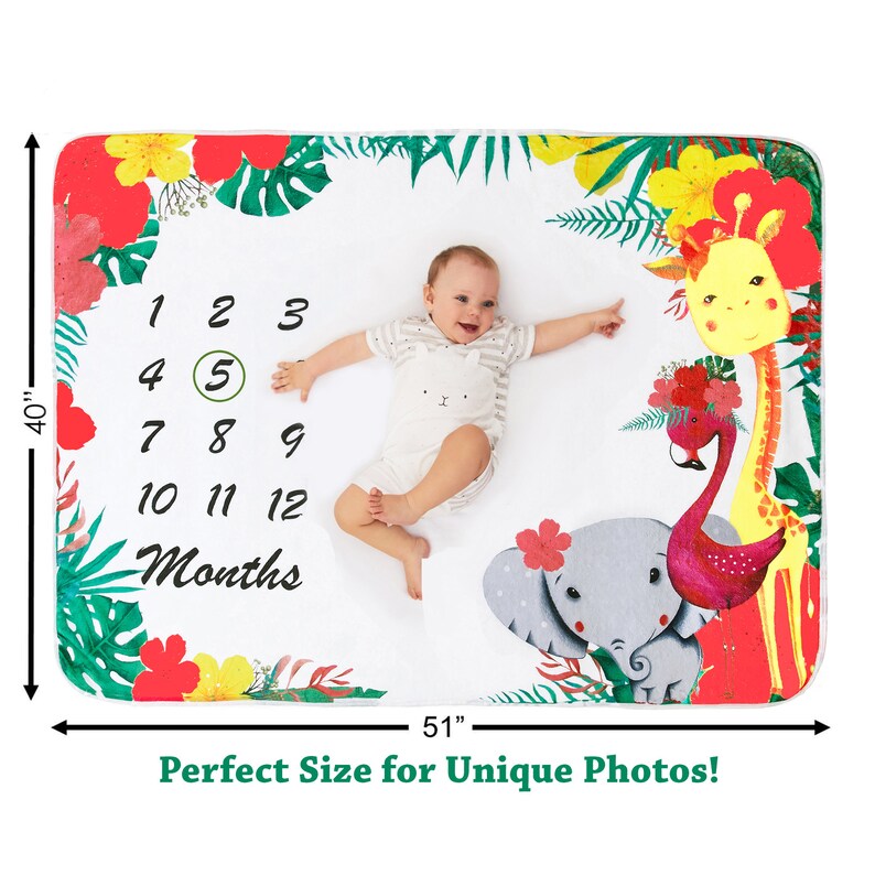 Baby Milestone Blanket Growth Chart Blanket Age Blanket Etsy