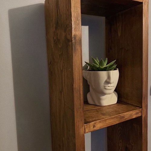 Reclaimed Rustic Scaffold Board Shelving Unit / Narrow Etsy UK