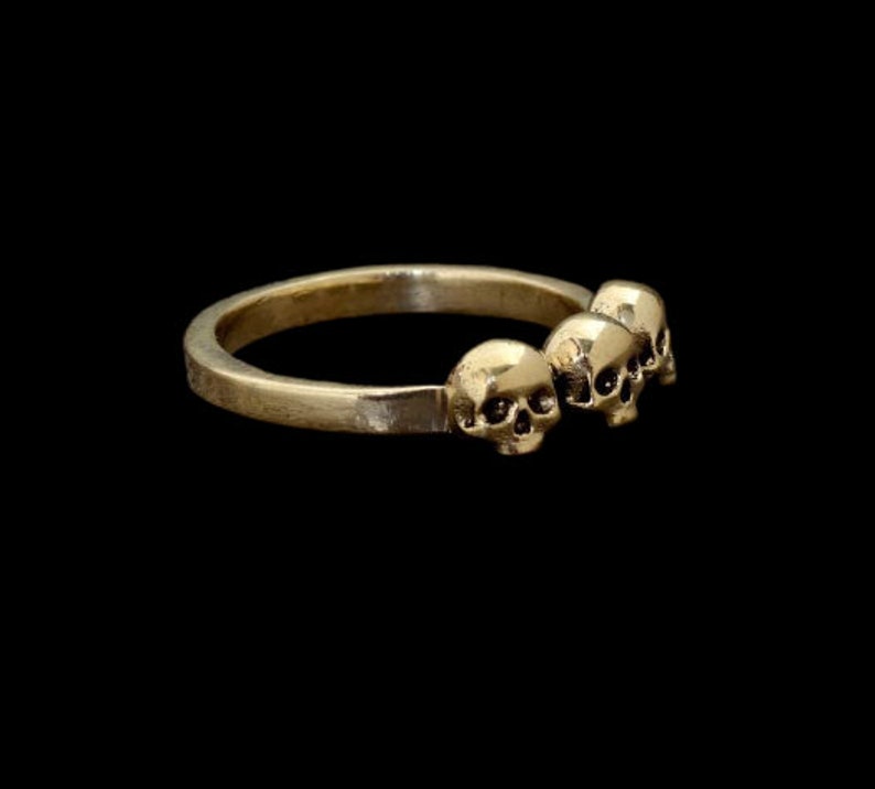 Skull Ring,Brass Ring,Handmade Ring,Unique Ring,Boho Ring,Skull Brass Ring,Wedding Ring,Vintage Rings,Gift Ring,Men/'s Ring,Gift For Her