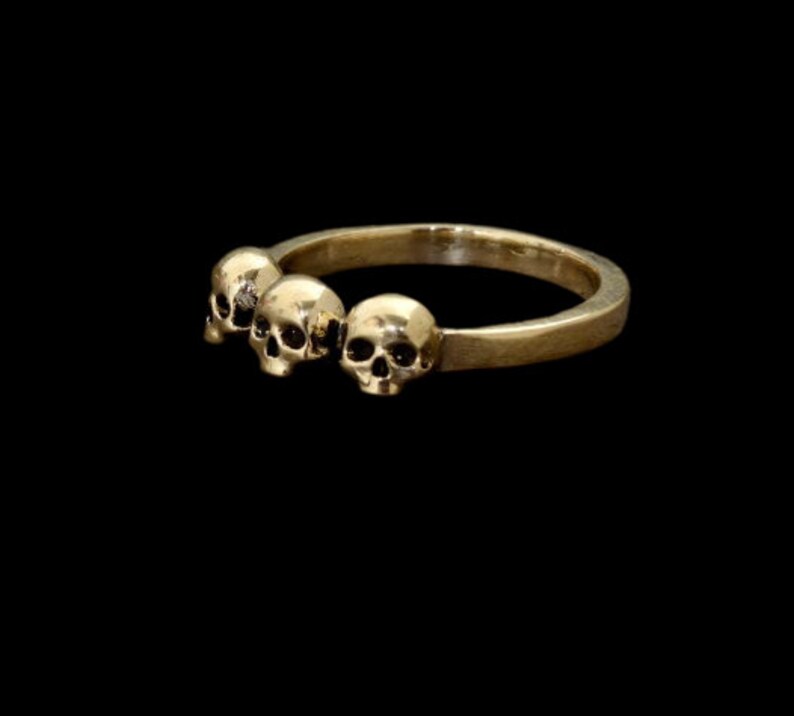 Skull Ring,Brass Ring,Handmade Ring,Unique Ring,Boho Ring,Skull Brass Ring,Wedding Ring,Vintage Rings,Gift Ring,Men/'s Ring,Gift For Her