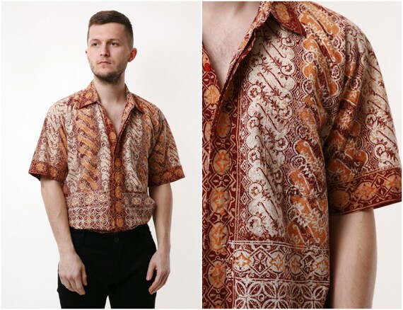 Vintage Oldschool Batik Summer Shirt 14367