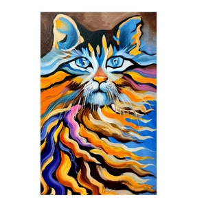 Orange Cat Painting Original Art Orange Tabby Cat Wall Art Cat Lover Gift Oil  Animals Artwork 12 by 8 by OlyaARTStudio
