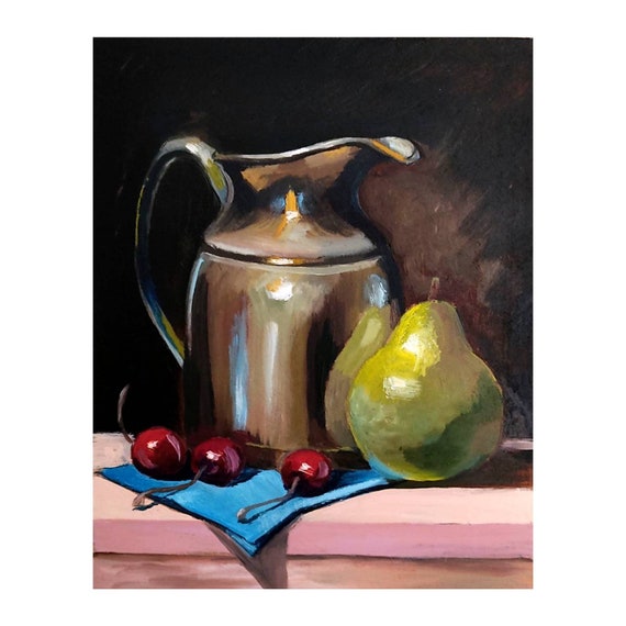 Lemons. Still life Original oil painting. Painting by Vita