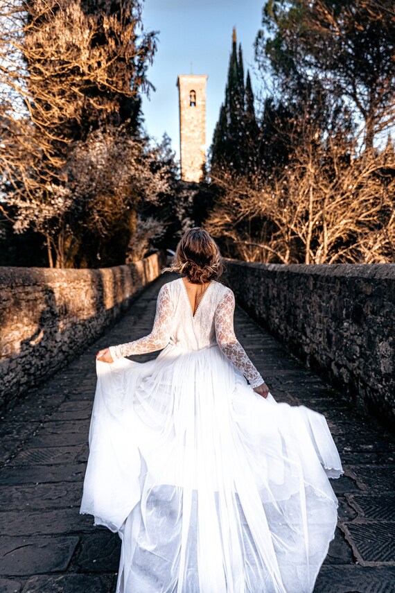 used long sleeve wedding dresses Shop Preowned Long Sleeve Wedding Dresses  Nearly Newlywed