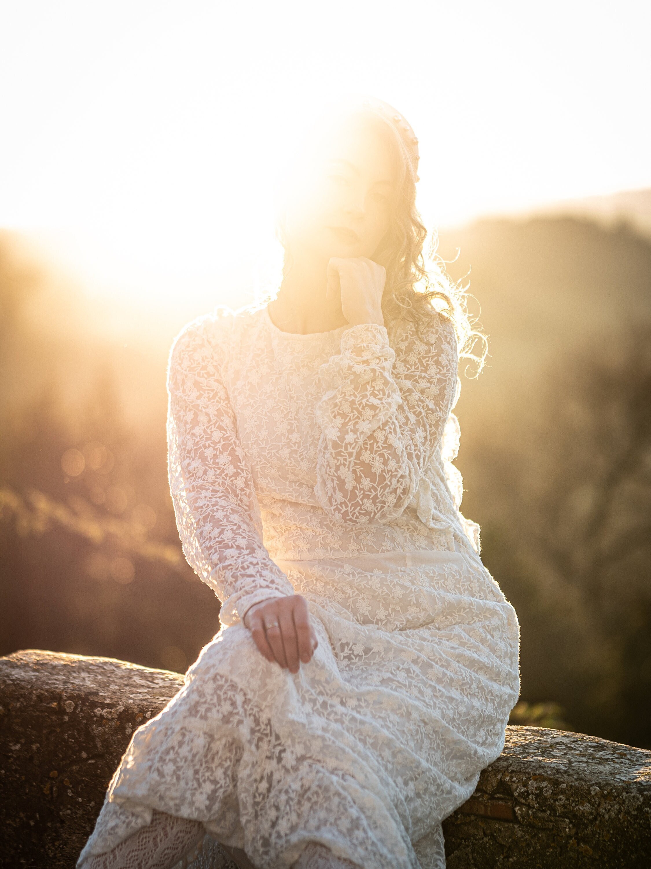 Full embroidery lace dress / Long sleeve wedding dress / Boho Wedding dress / Lace wedding dress / Modest wedding dress / Minimalist wedding