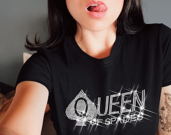 Queen of Spades Rhinestone T-shirt (QOS)
