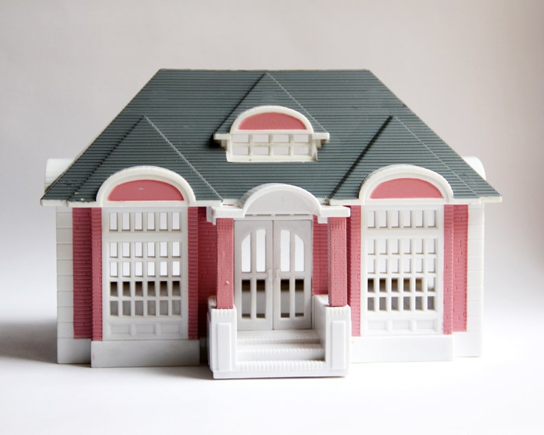 1994 My Pretty Dollhouse Mansion. Vintage 90s Lewis Galoob Pretty Pink Palace Polly Pocket Style image 1