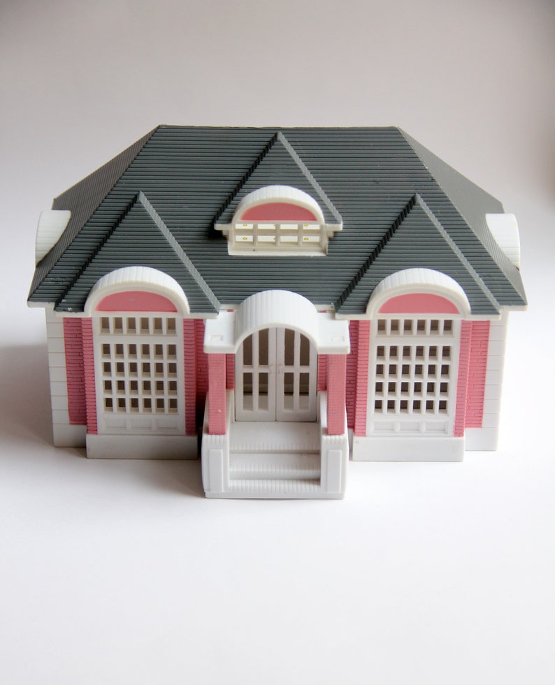 1994 My Pretty Dollhouse Mansion. Vintage 90s Lewis Galoob Pretty Pink Palace Polly Pocket Style image 2
