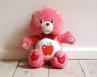 Vintage Smart Heart Care Bear. Vintage Stuffed Animal Apple Care Bear Care Bear Teacher Yes No Guessing Game Care Bear No cards Danish Only
