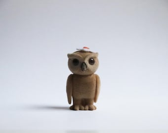 Rare Forest Families Owl Family Girl. 1980s 1990s Vintage Forest Families Owl Girl Figurine