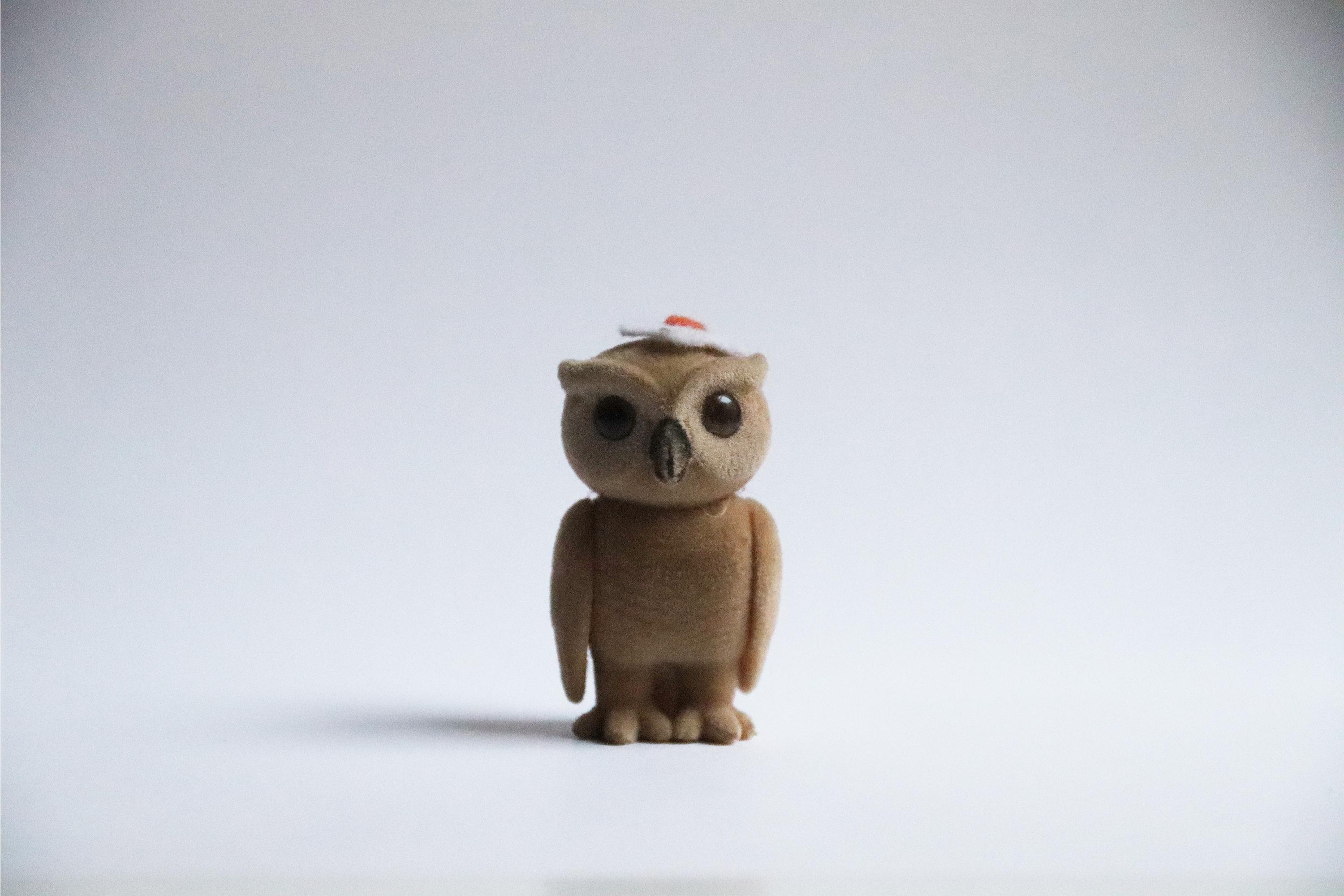 Rare Forest Families Owl Family Girl. 1980s 1990s Vintage Forest Families Owl Girl Figurine