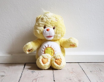 Vintage Care Bear Cubs Plush Funshine Cub Bear With Blanket and