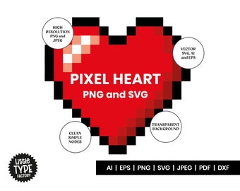 Pixel Herz PNG Clipart | Herz Pixel Art SVG