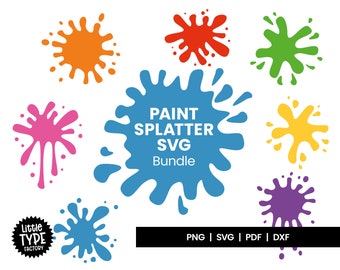 Bunte Farbspritzer SVG Bundle (Digitale Dateien)