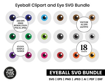 Augapfel SVG Bundle | Auge PNG Clipart