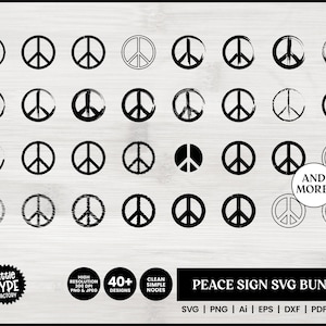 Ensemble SVG SIGNE DE LA PAIX | Paix Clipart PNGs