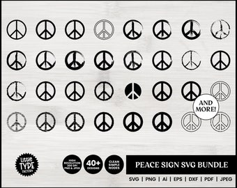 PEACE ZEICHNUNG SVG Bundle | Frieden Clipart PNG Datei