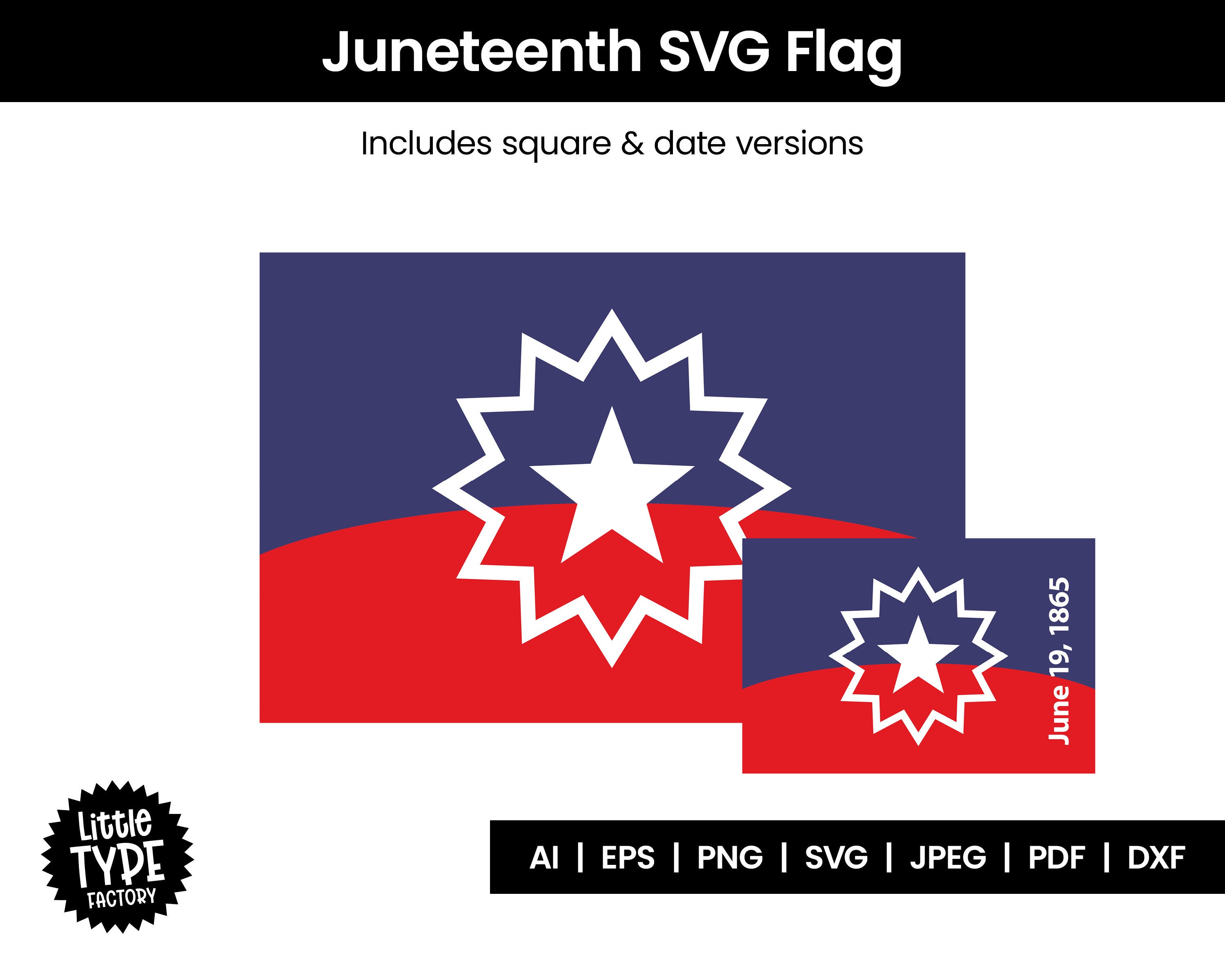 Juneteenth svg flag etsy